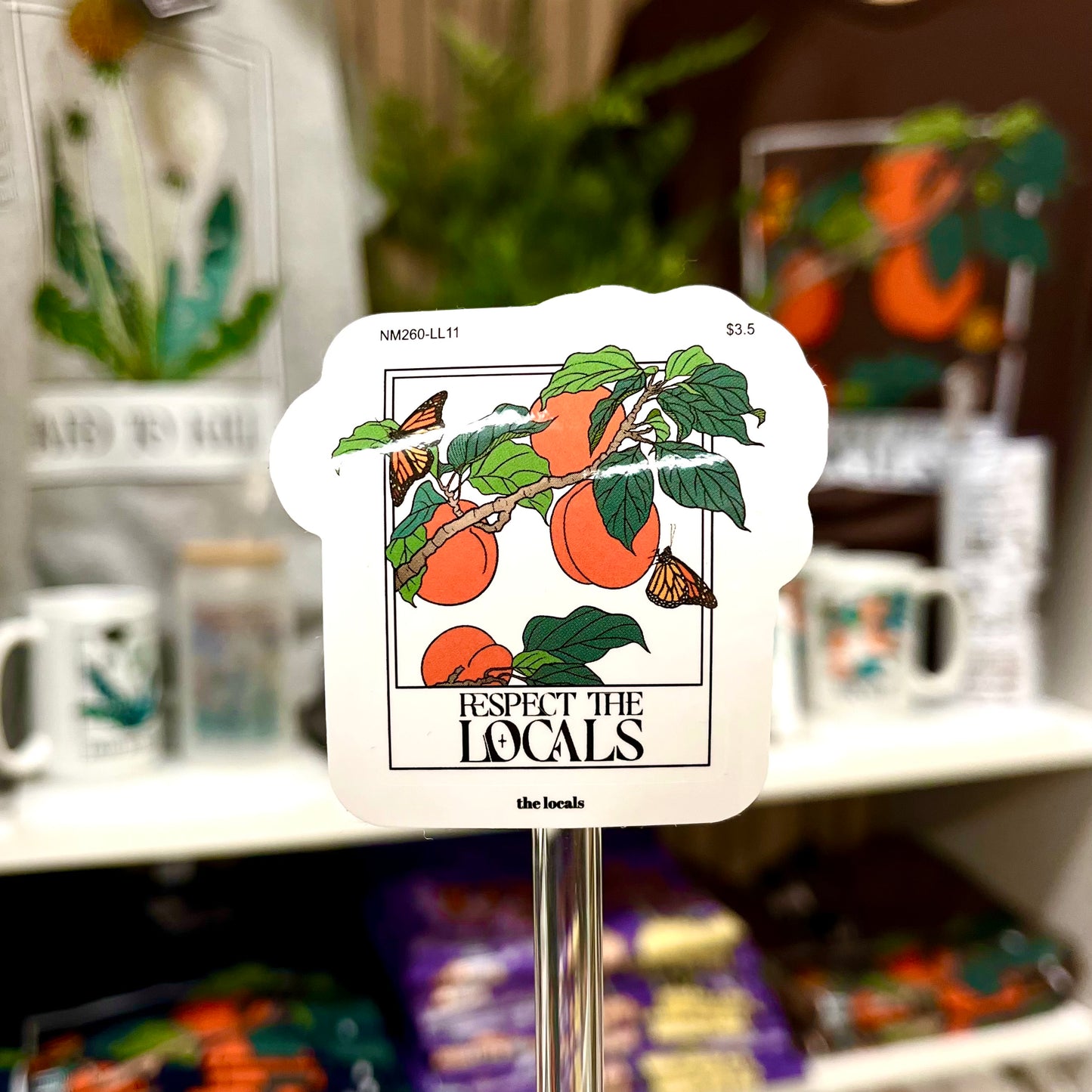 Respect the Locals Peaches Sticker