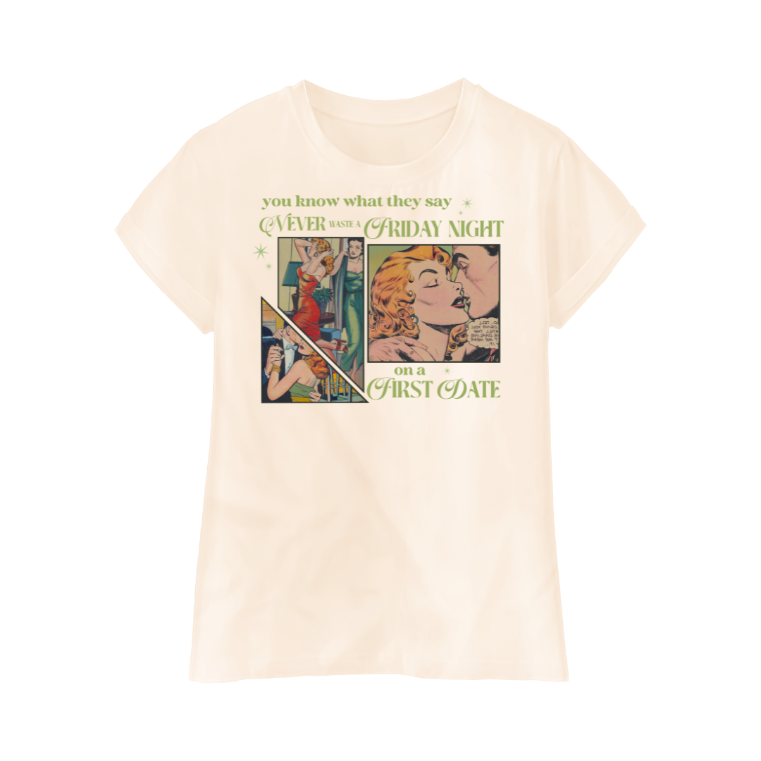 Never Waste a Friday Night Comic T-Shirt