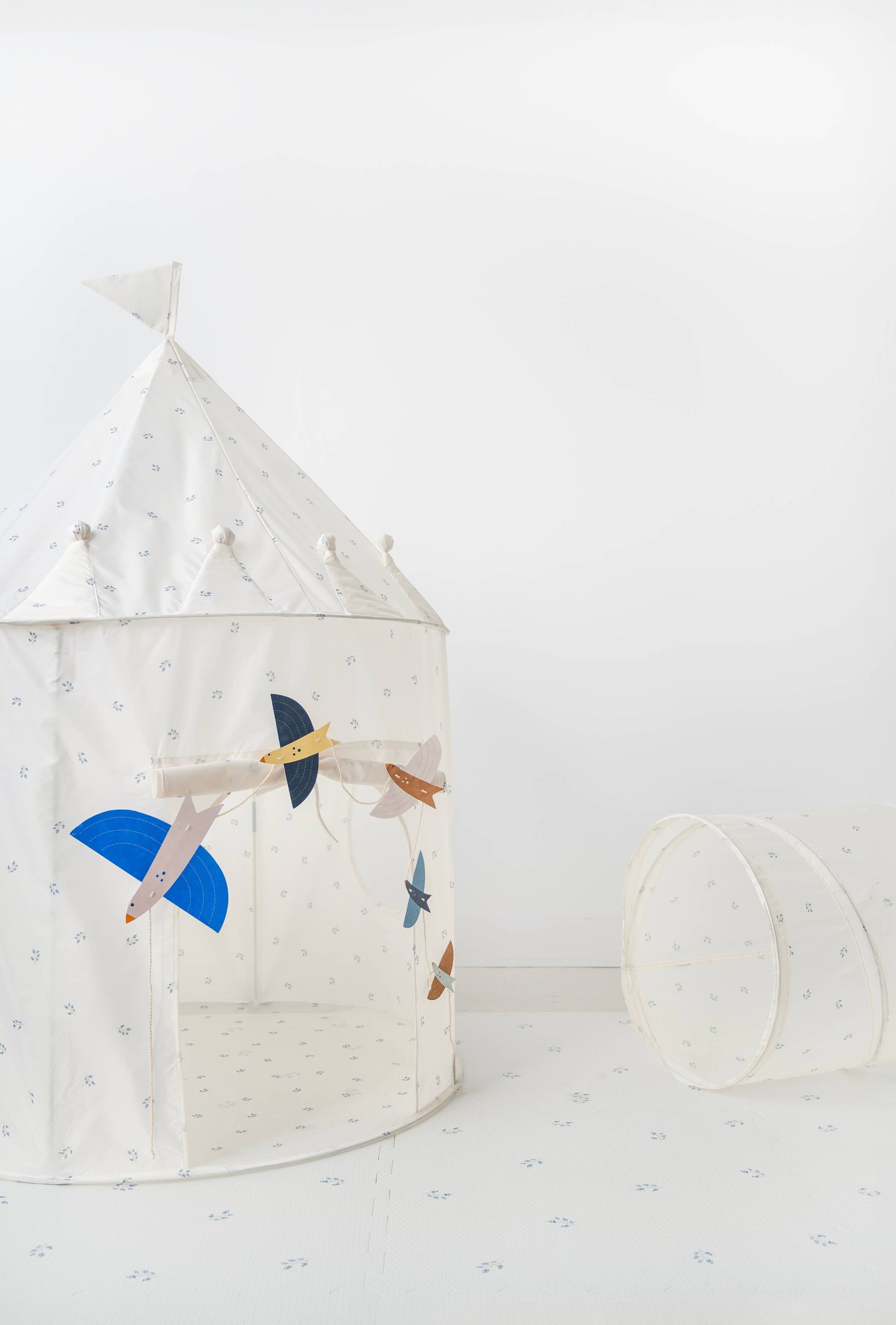 Blueberry Ivory - Recycled Fabric Play Tent Castle