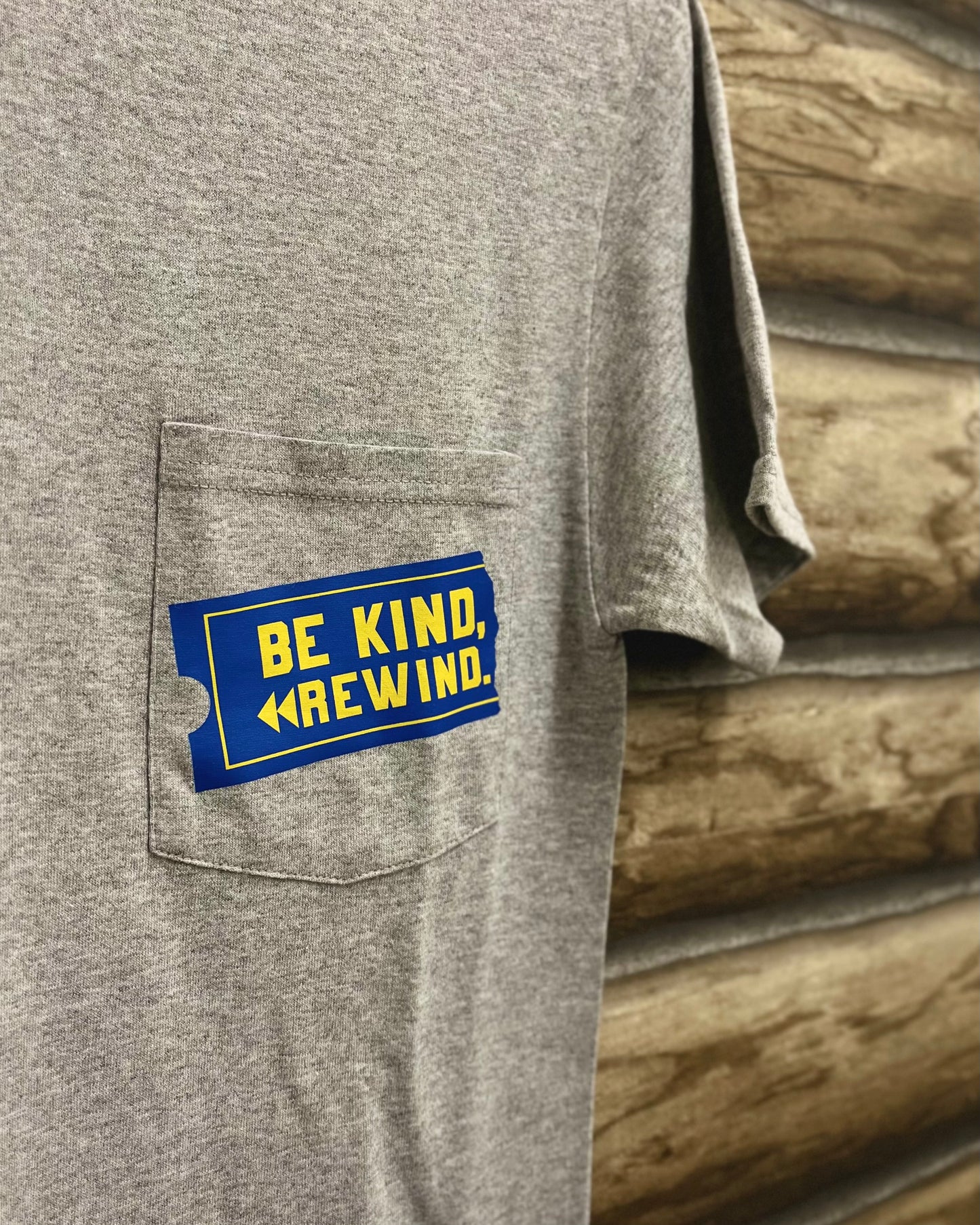 Be Kind Rewind - Gray Pocket Shirt