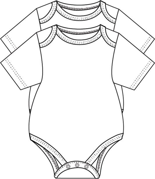 Rose Textiles - 2 Pack Solid Bodysuits: White / 9M