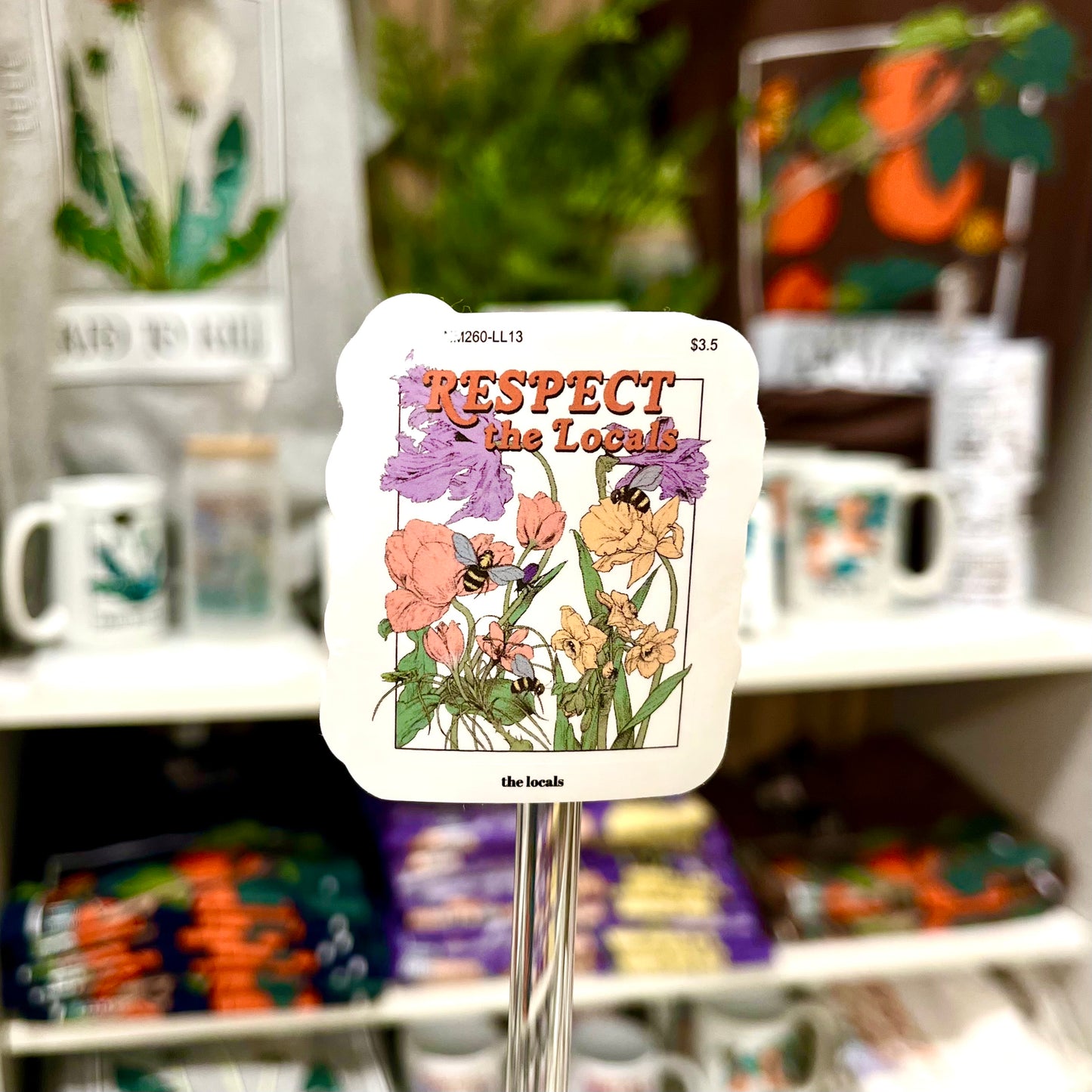 Respect the Locals Floral Sticker