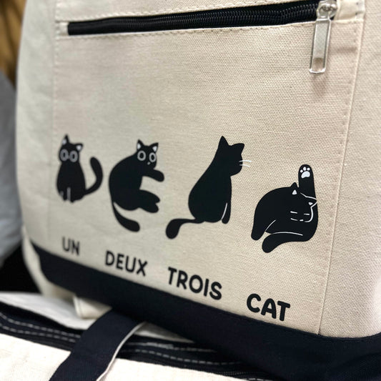 Un Deux Trois Cat Tote Bag