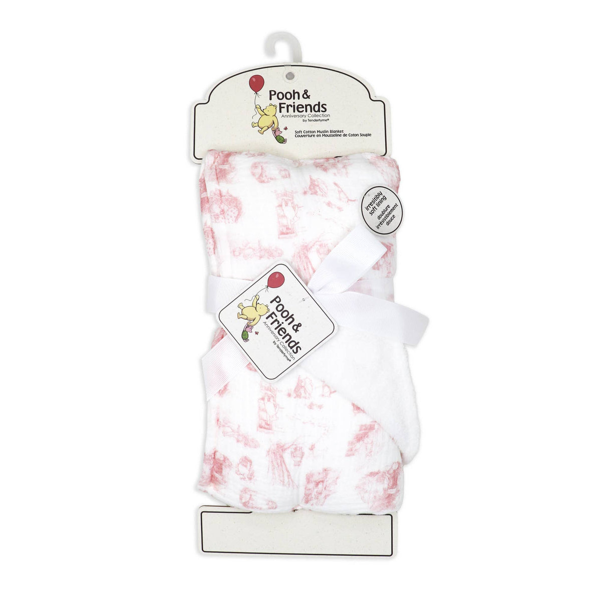 Rose Textiles - 2 Layer Muslin/ Plush Blanket: Tan Toille