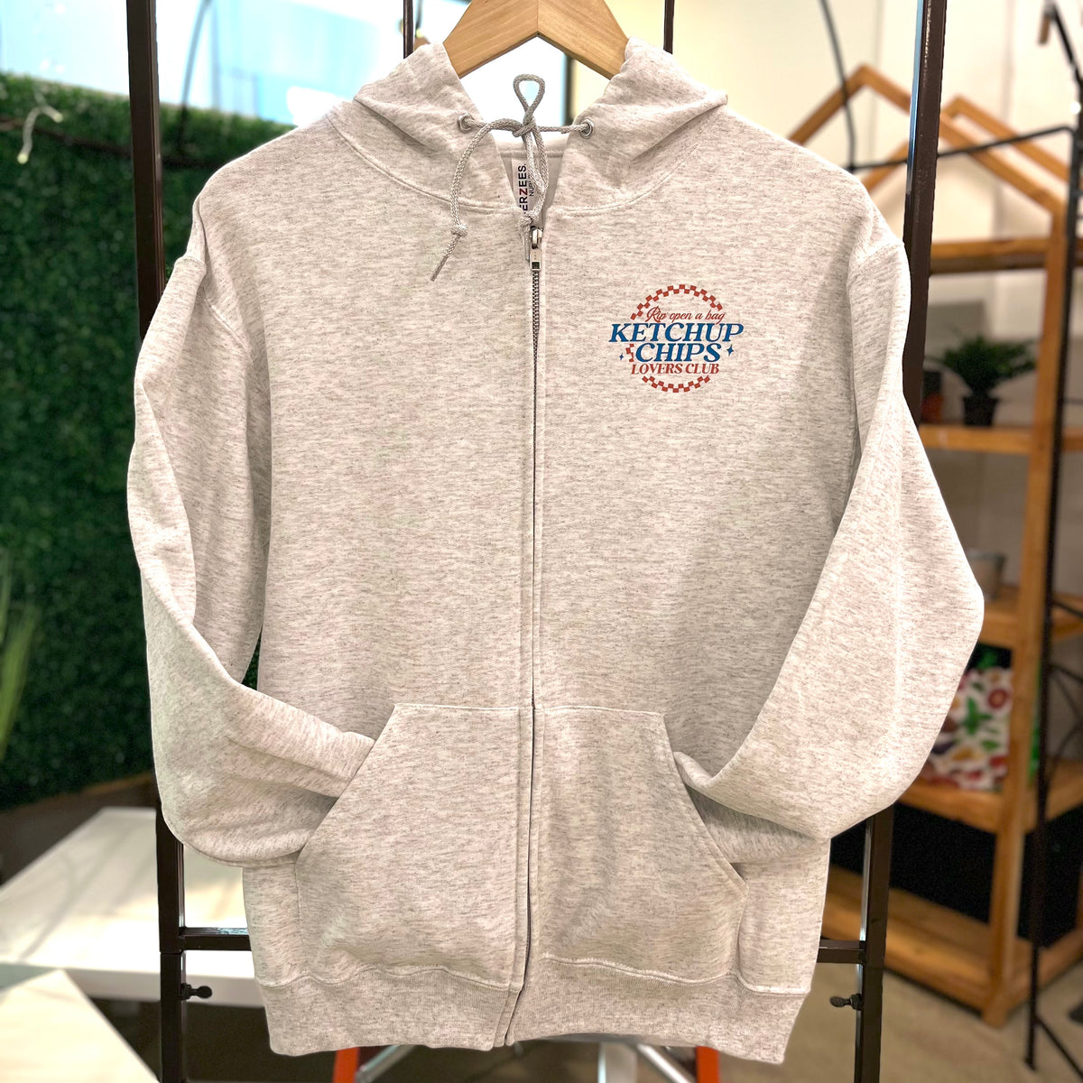 Ketchup Chips Lover Zip Up Hoodie