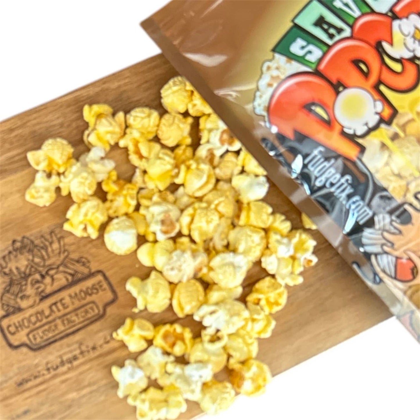 Chocolate Moose Fudge Factory - NEW Savory Popcorn - BACON CHEDDAR: 55g