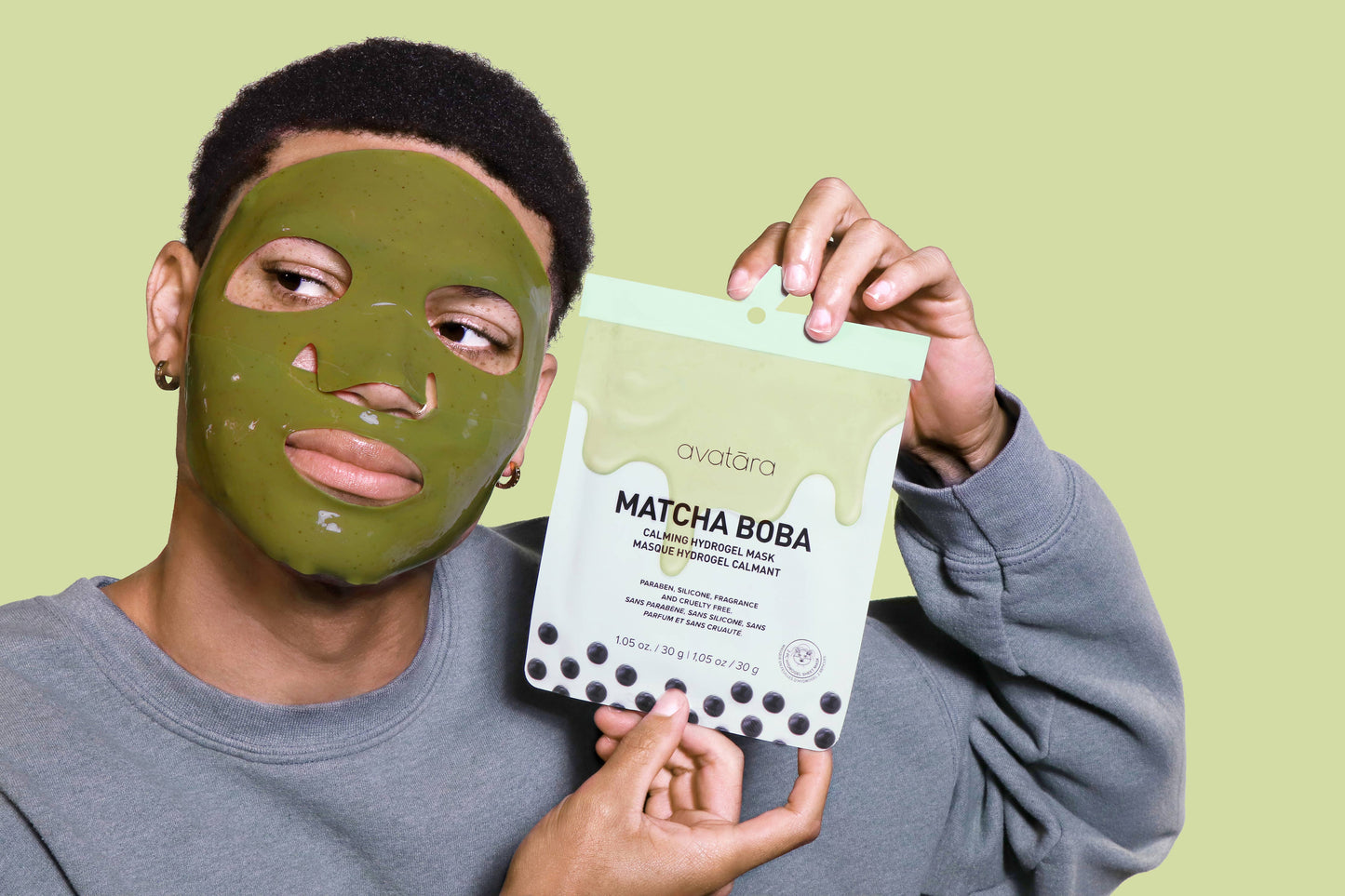 Matcha Boba Calming Hydrogel Face Mask