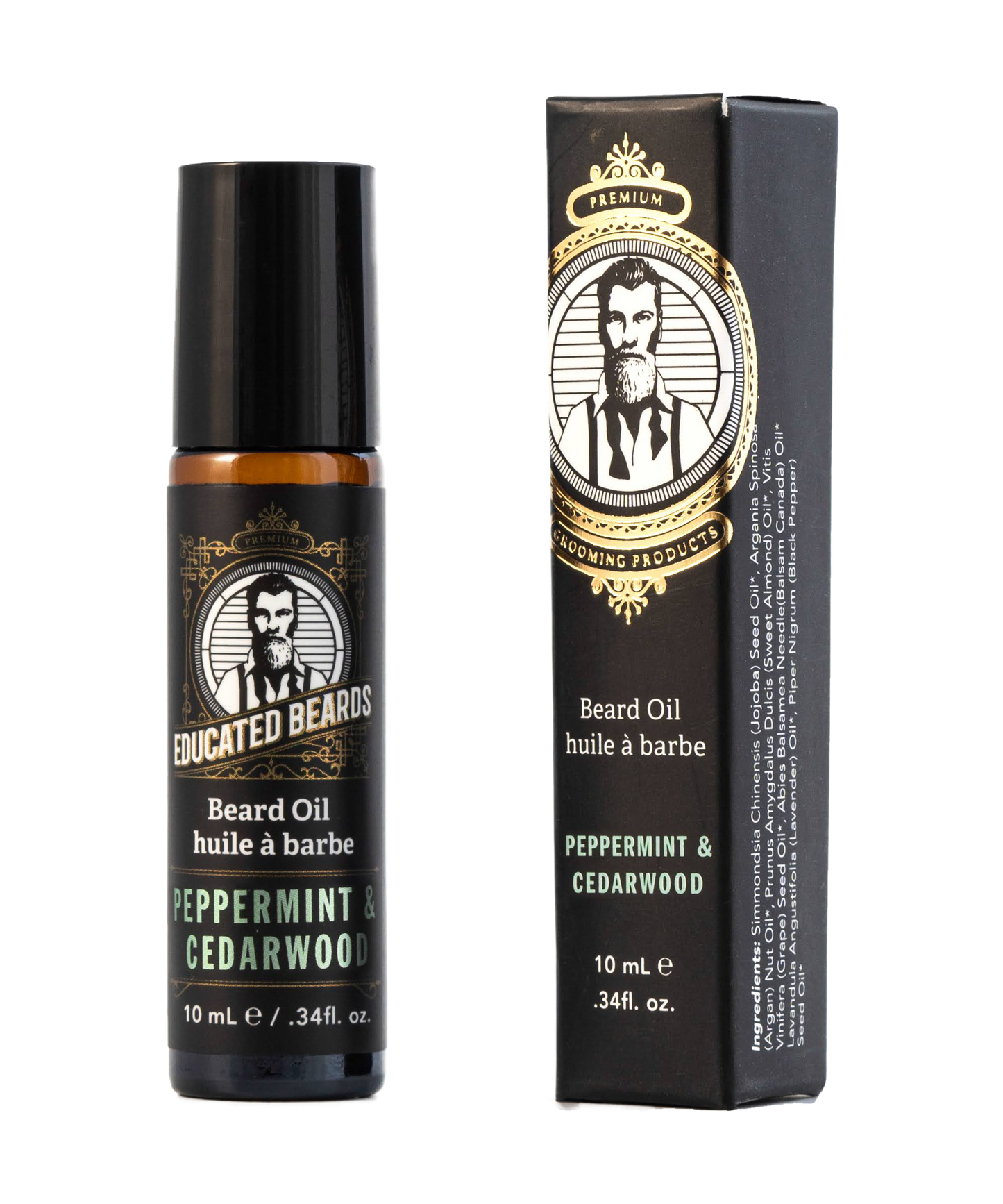Peppermint Cedarwood  Oil Beard Oil (10ml/.34fl oz)