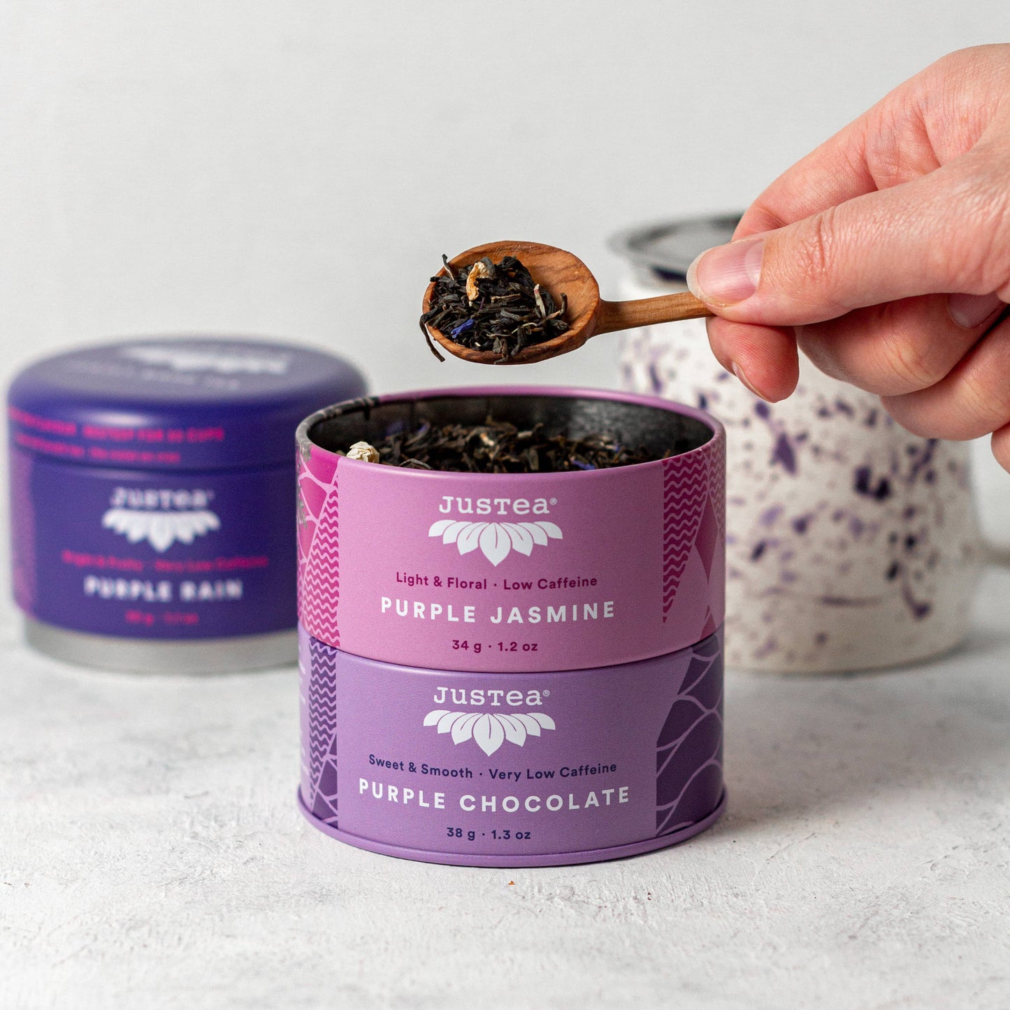 Purple Tea Trio Tin & Spoon - Organic