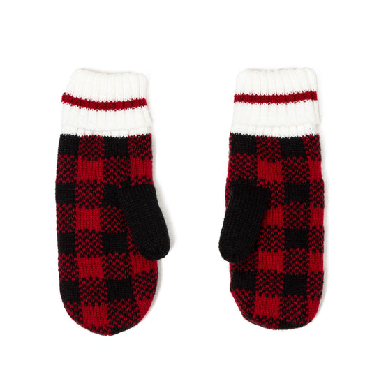 Red & Black Plaid Mittens - Imagine Imports