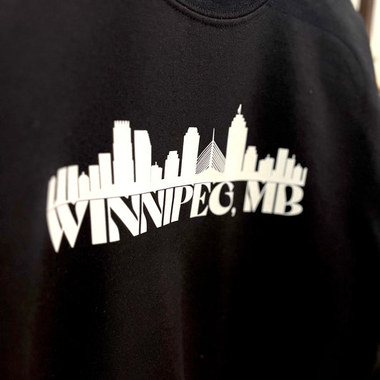 Winnipeg Skyline - Black Crewneck