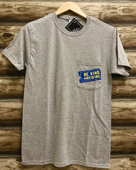 Be Kind Rewind - Gray Pocket Shirt