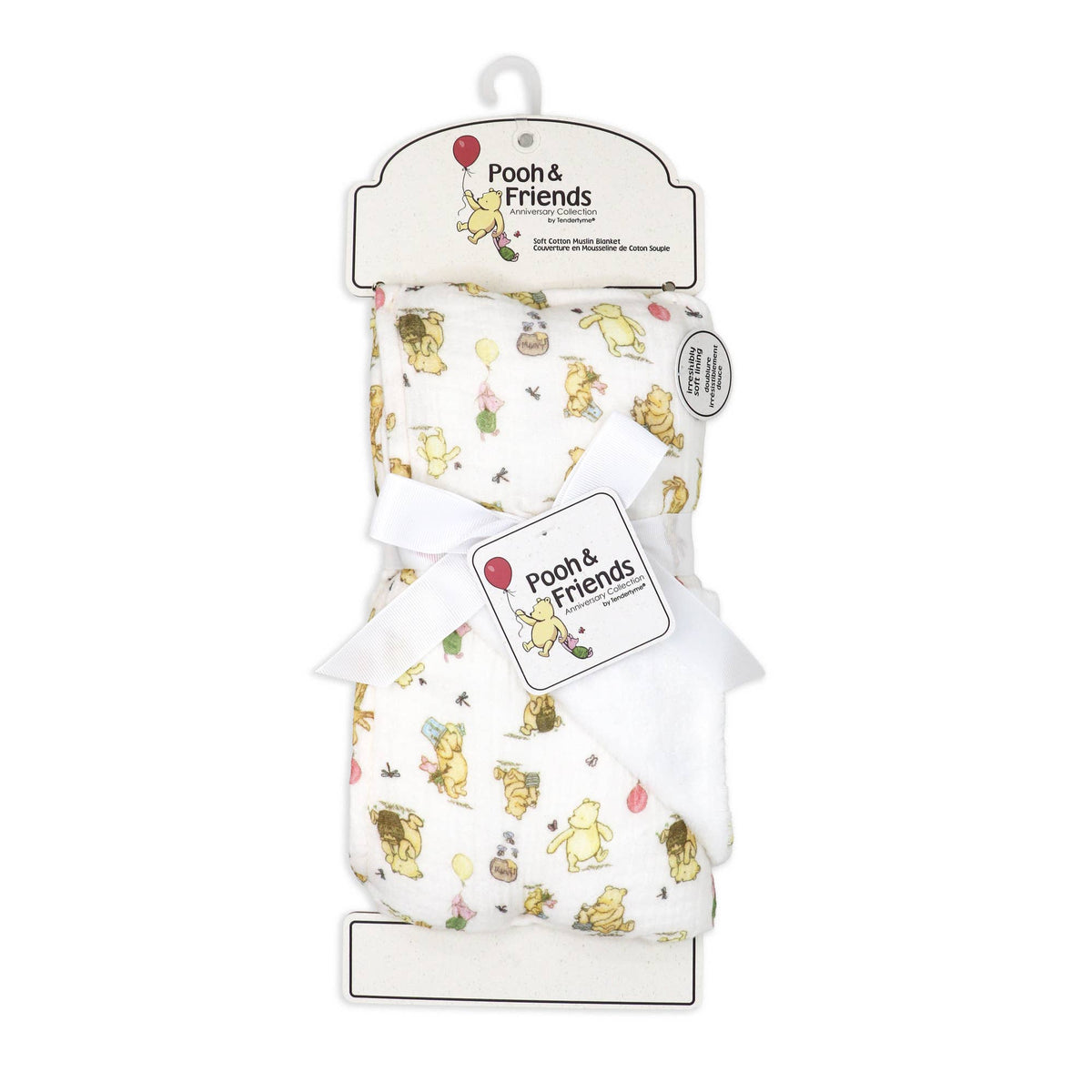 Rose Textiles - 2 Layer Muslin/ Plush Blanket: Tan Toille