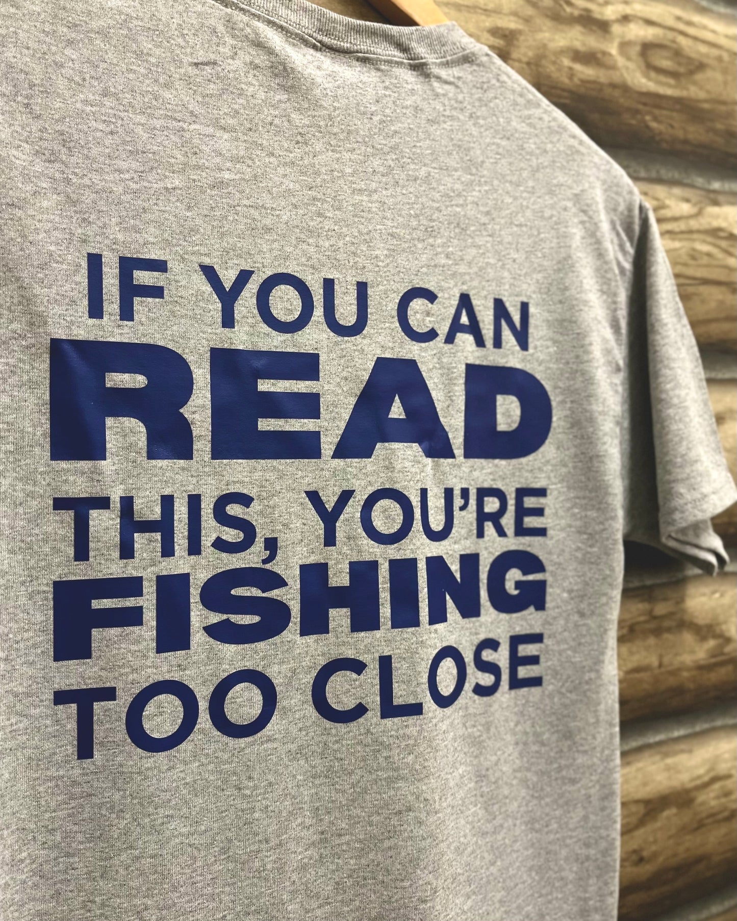 Just Here To Fish - Grey Pocket Shirt
