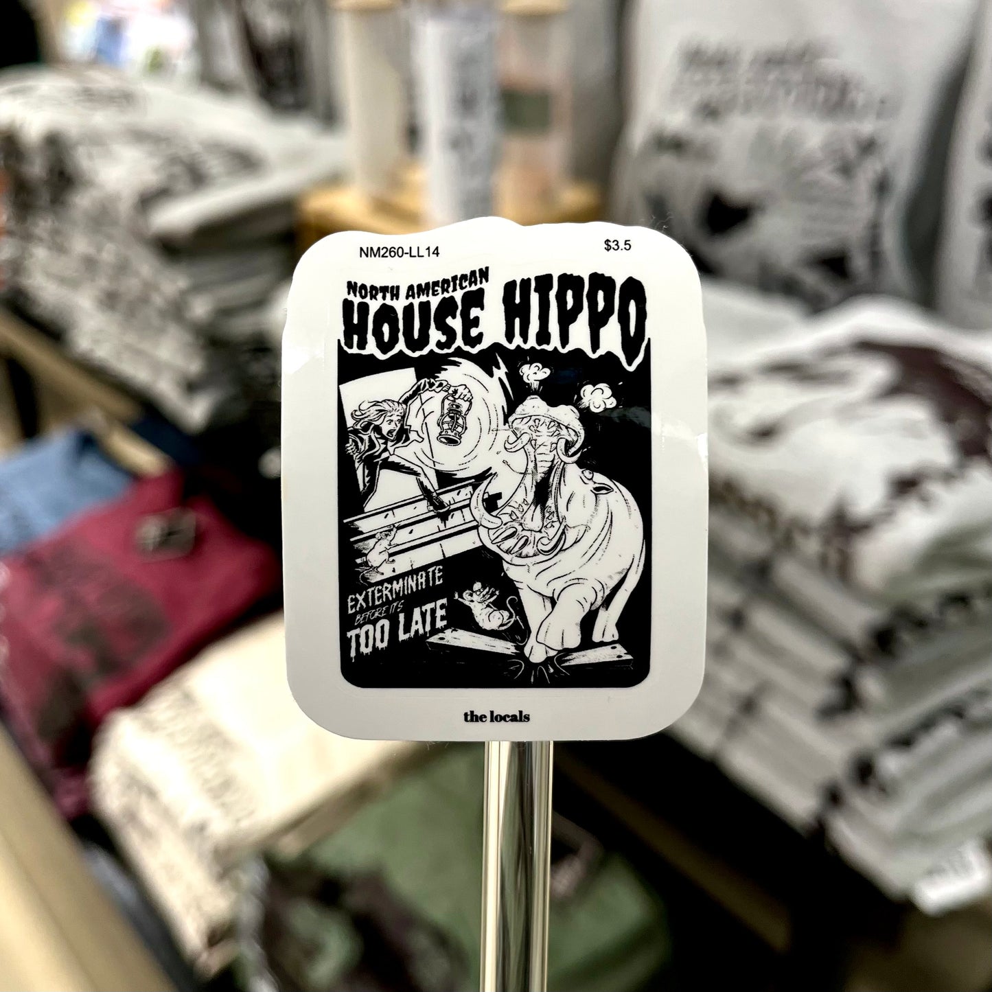 House Hippo Sticker