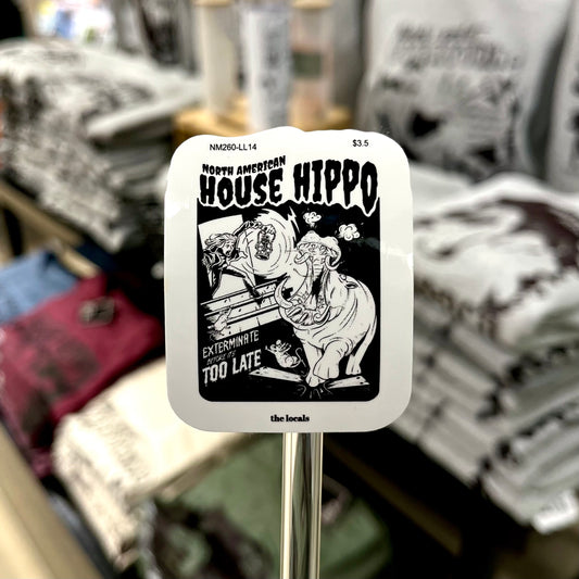 House Hippo Sticker