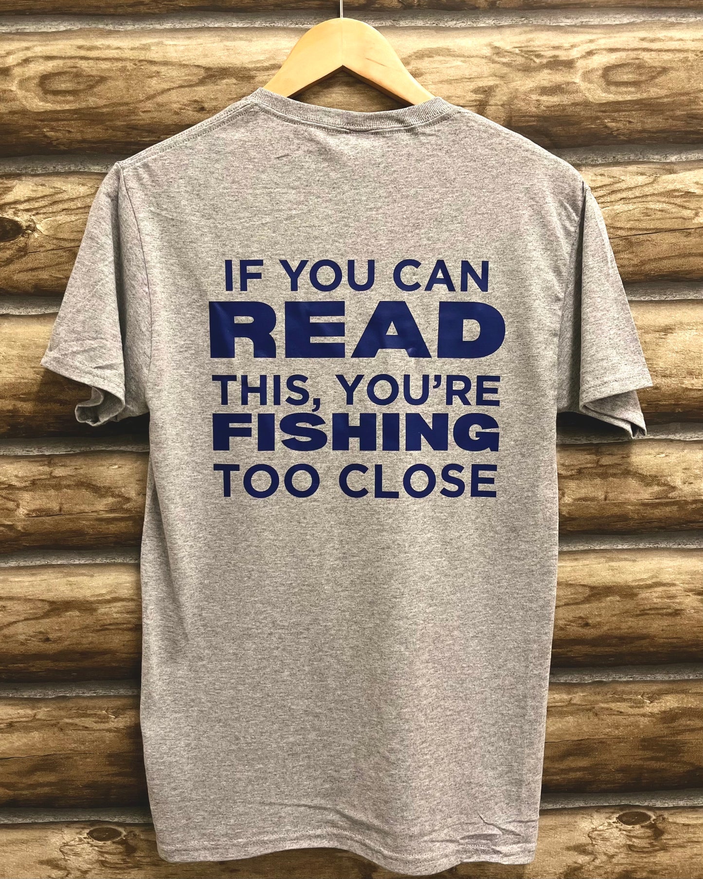 Just Here To Fish - Grey Pocket Shirt