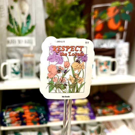 Respect the Locals Floral Sticker