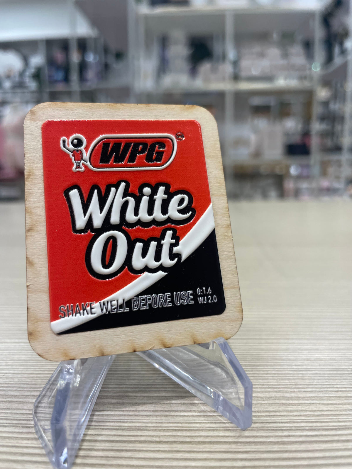 Wpg White Out Wooden 3D Magnet