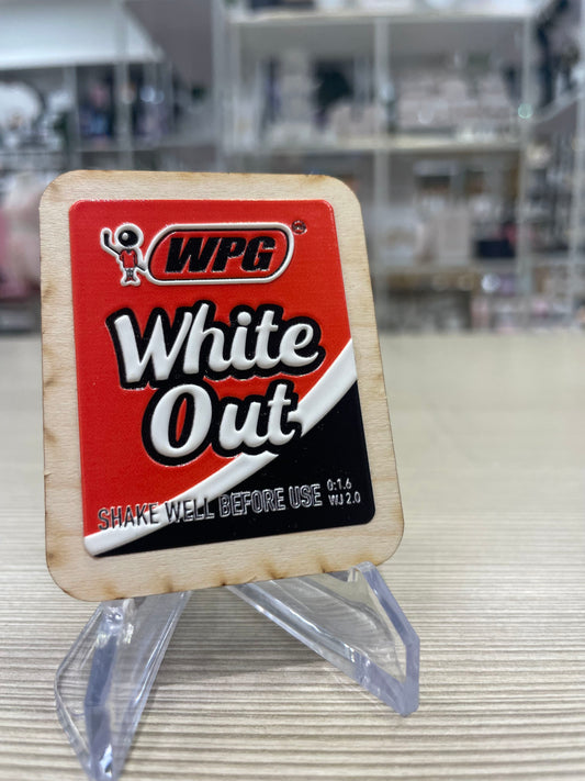 Wpg White Out Wooden 3D Magnet