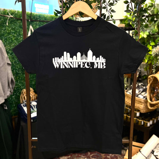 Winnipeg Skyline Black T-Shirt