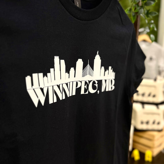 Winnipeg Skyline Black T-Shirt