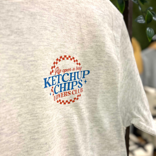 Ketchup Chips Lovers Ash T-Shirt