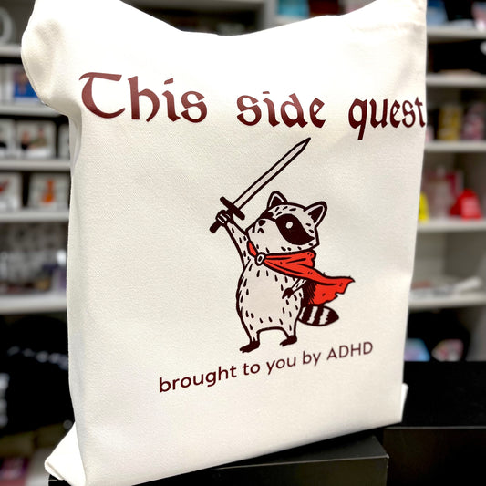 This Side Quest Raccoon Tote