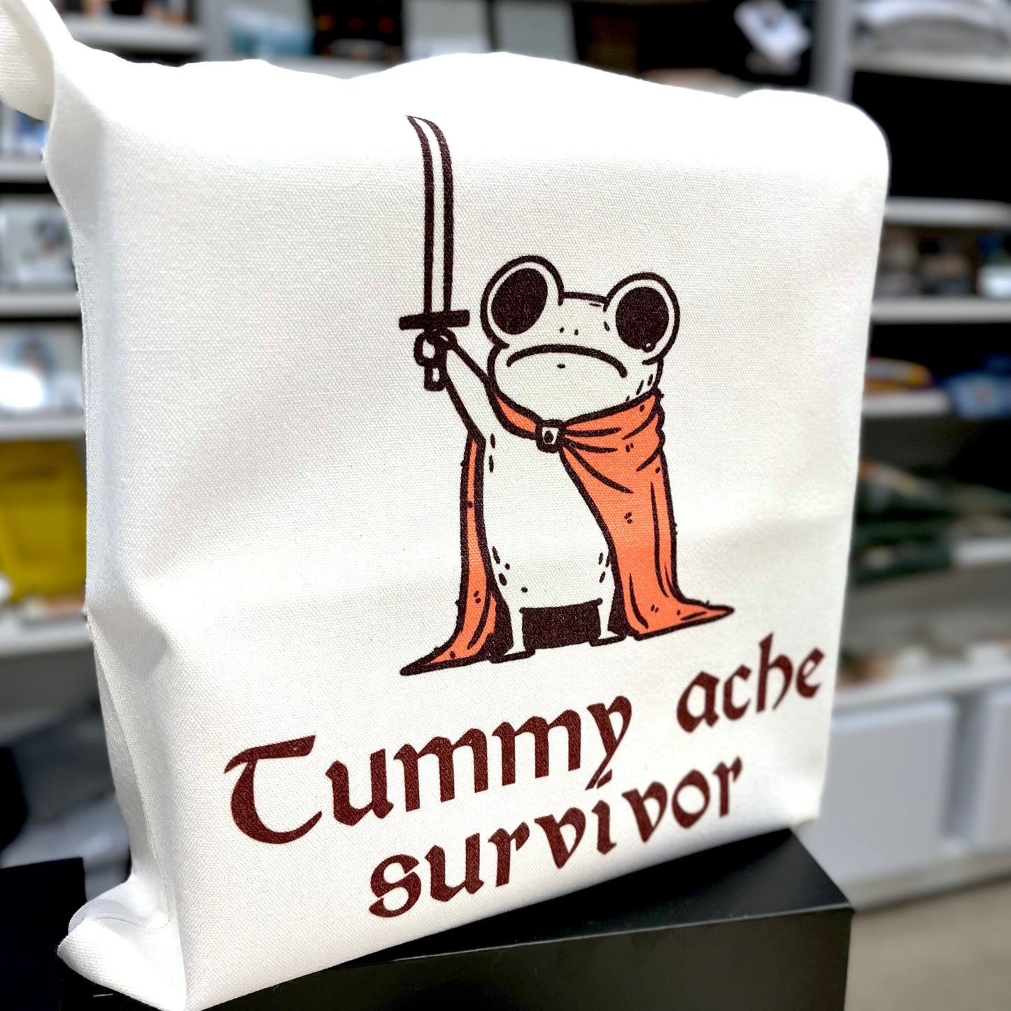 Tummy Ache Survivor Frog Tote