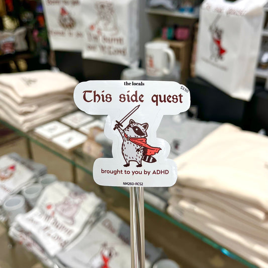This Side Quest Raccoon Sticker