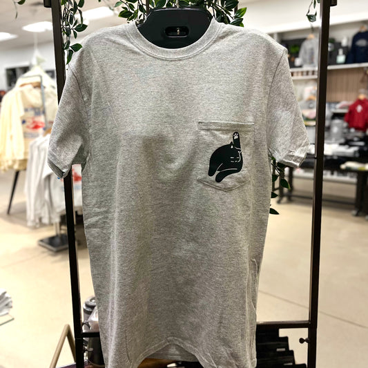 Bath Time Cat Pocket T-Shirt