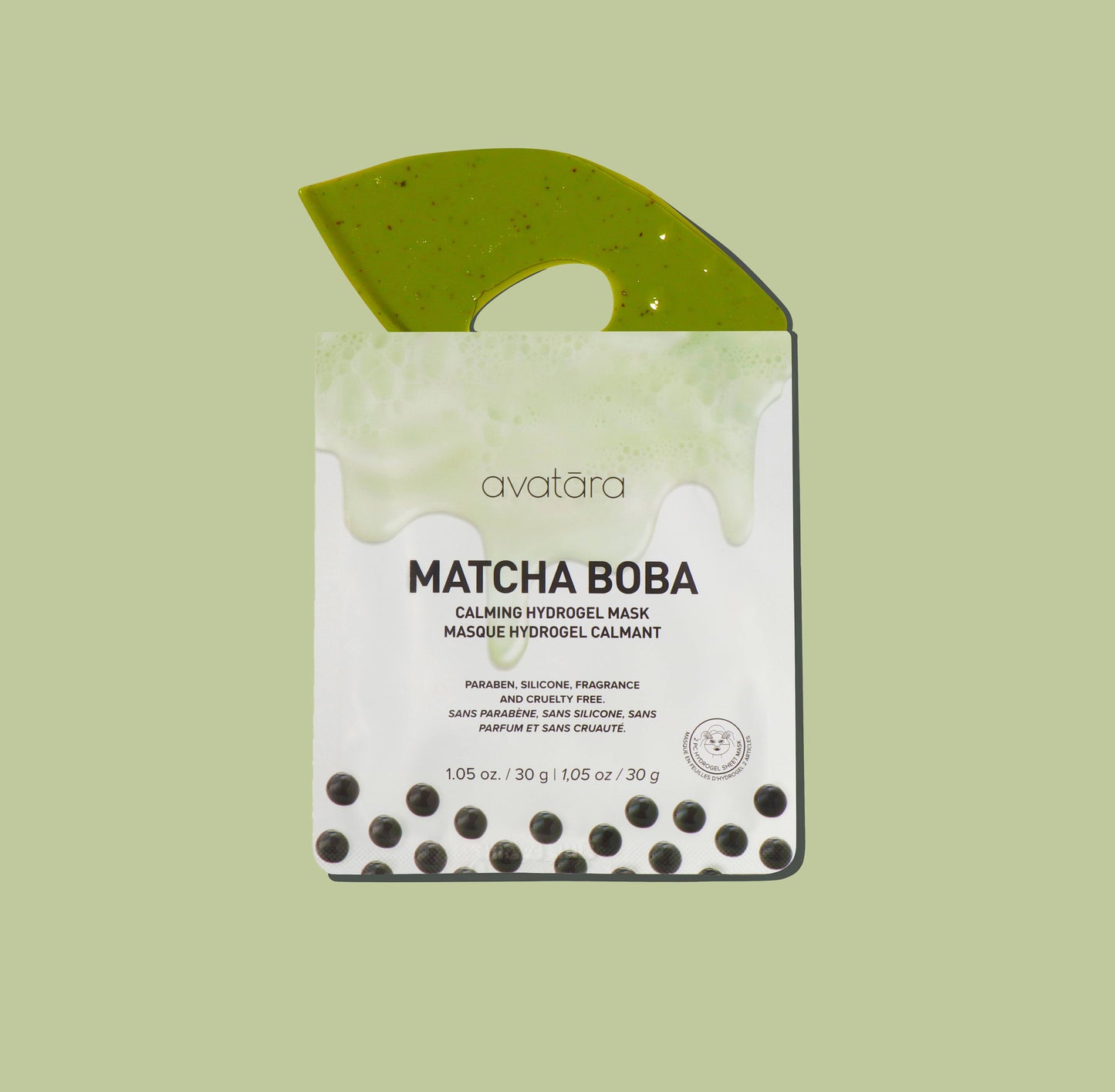 Matcha Boba Calming Hydrogel Face Mask