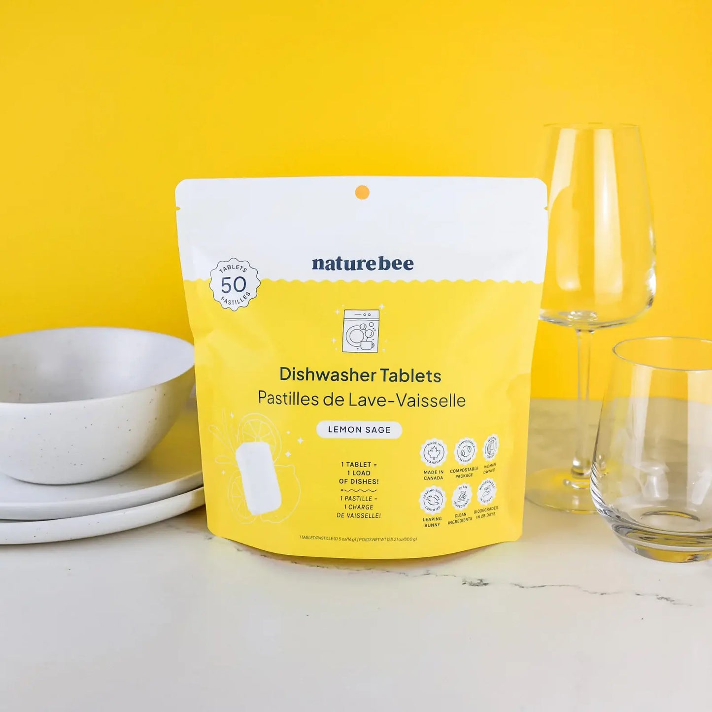 Dishwasher Tablets - Lemon Bag of 50