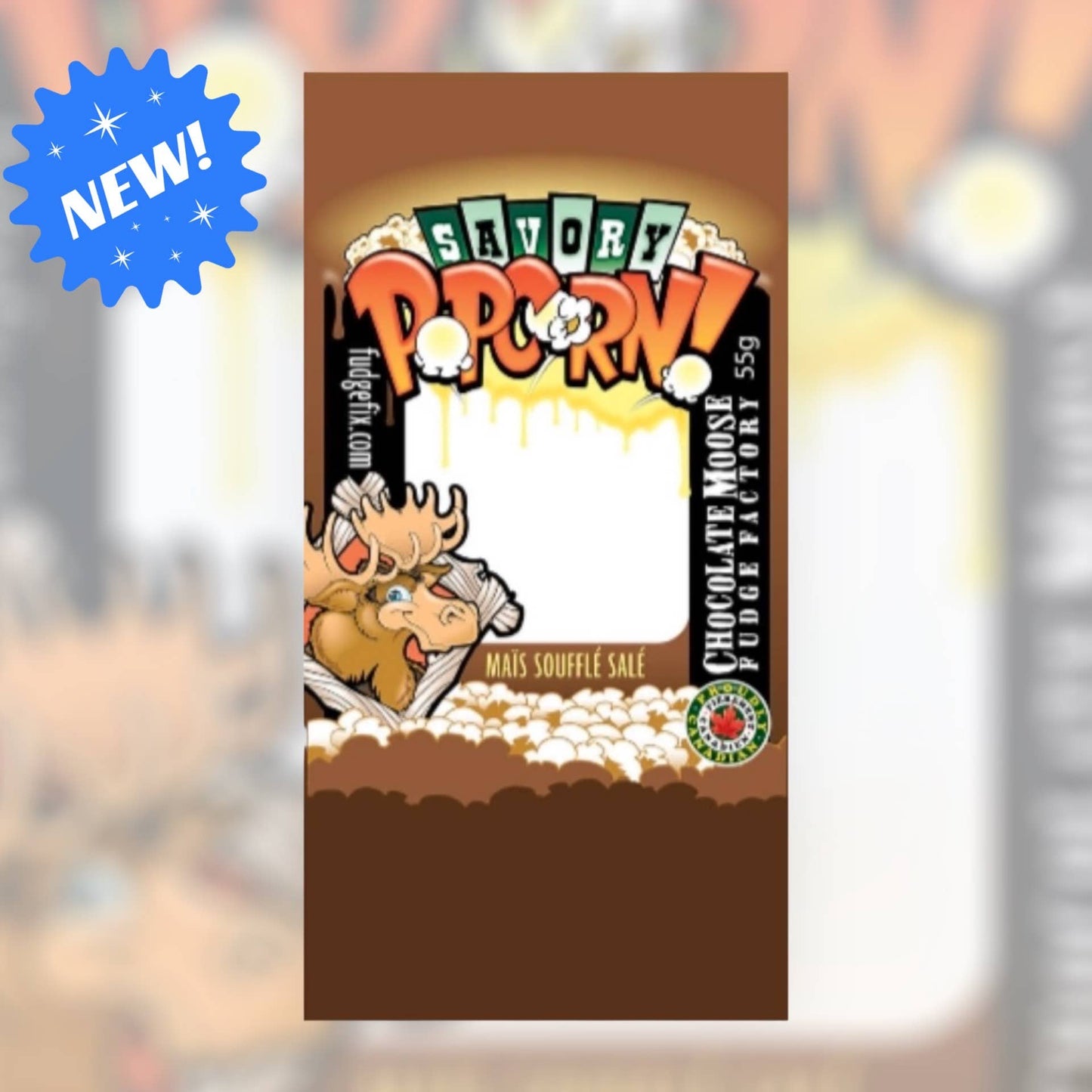Chocolate Moose Fudge Factory - NEW Savory Popcorn - SWEET CHILLI: 55g