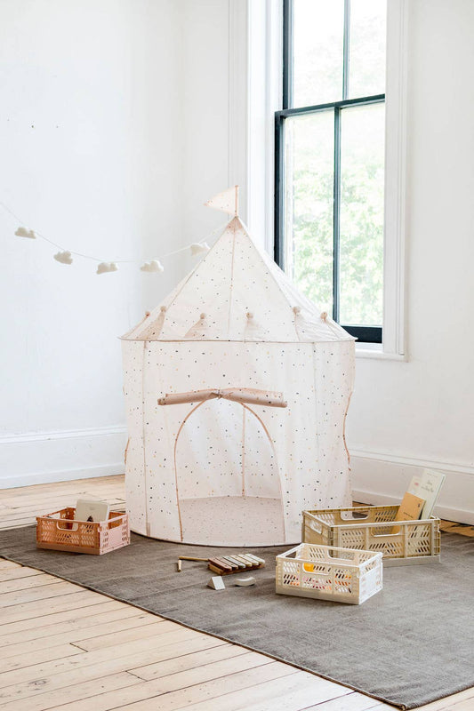 Terrazzo Beige -  Recycled Fabric Play Tent Castle