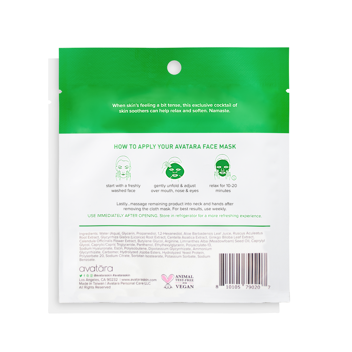 Chill Out Sheet Mask Calming Aloe Face Mask