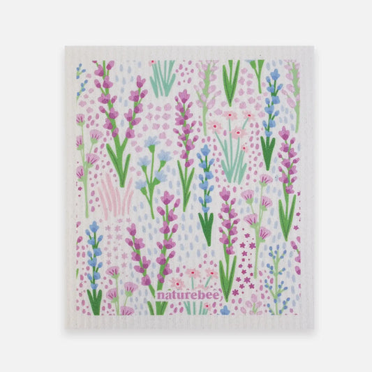 Purple Floral - Swedish Dishcloths