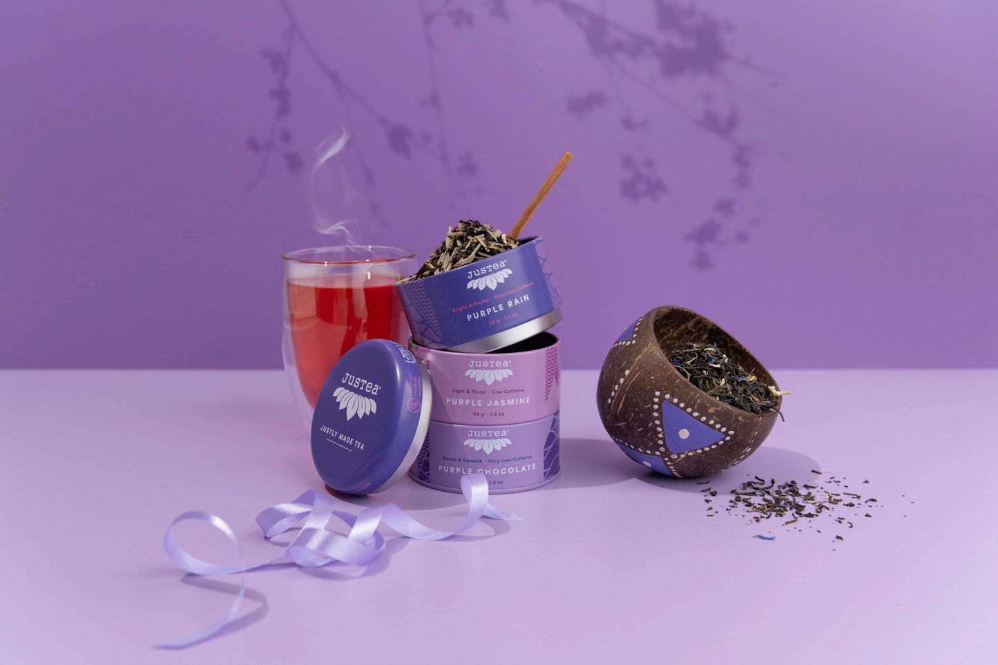 Purple Tea Trio Tin & Spoon - Organic