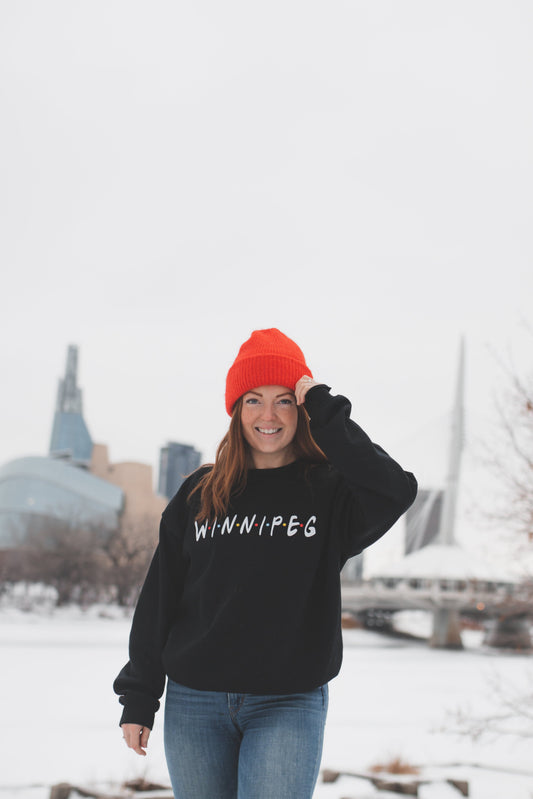 Winnipeg Friends Black Crewneck